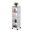 Wagon 5-Tier Laundry Slim Cabinet, White – 97x33 cms