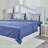 Metro King Flat Sheet Set, Slate Blue – 210 TC, 255x274 cm