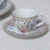 Royal Garden Coffee Cup & Saucer, Multicolour - 110 ml]