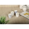 Elegance Coffee Cups, White & Blue – 120 ml, Set of 4