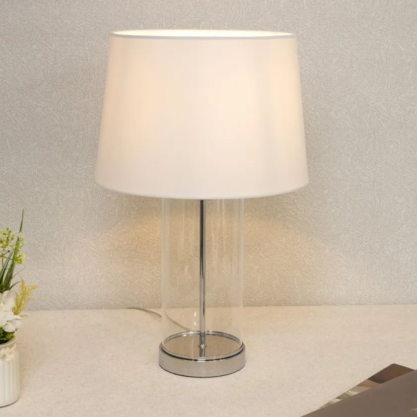 Argen Glass Table Lamp, White - 53 cm