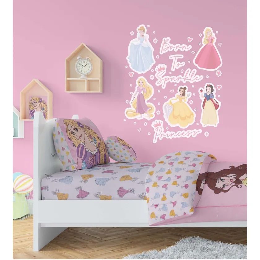Disney Princess Removable Art Wall Stickers, Multicolour