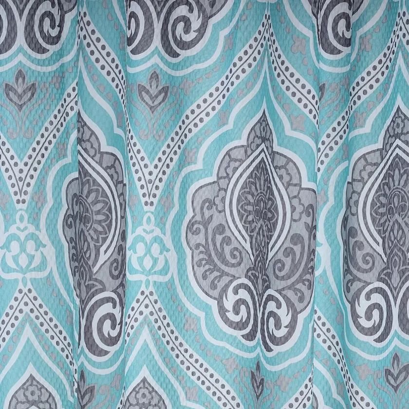 Damask Printed Shower Curtain, Multicolour – 180x180 cms