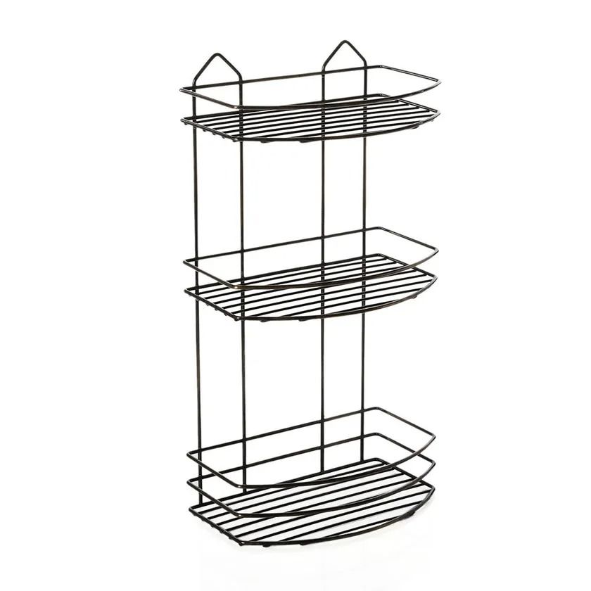 3-Tier Bath Shelf, Antique Chrome – 50 cms