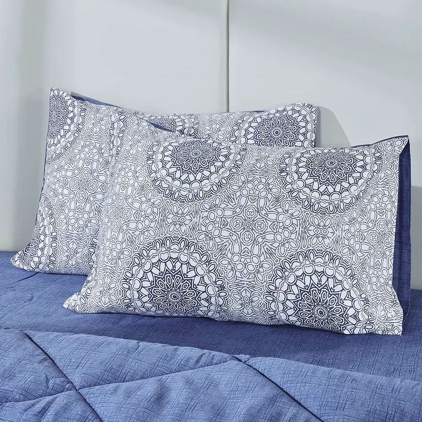 Metro King Flat Sheet Set, Slate Blue – 210 TC, 255x274 cm