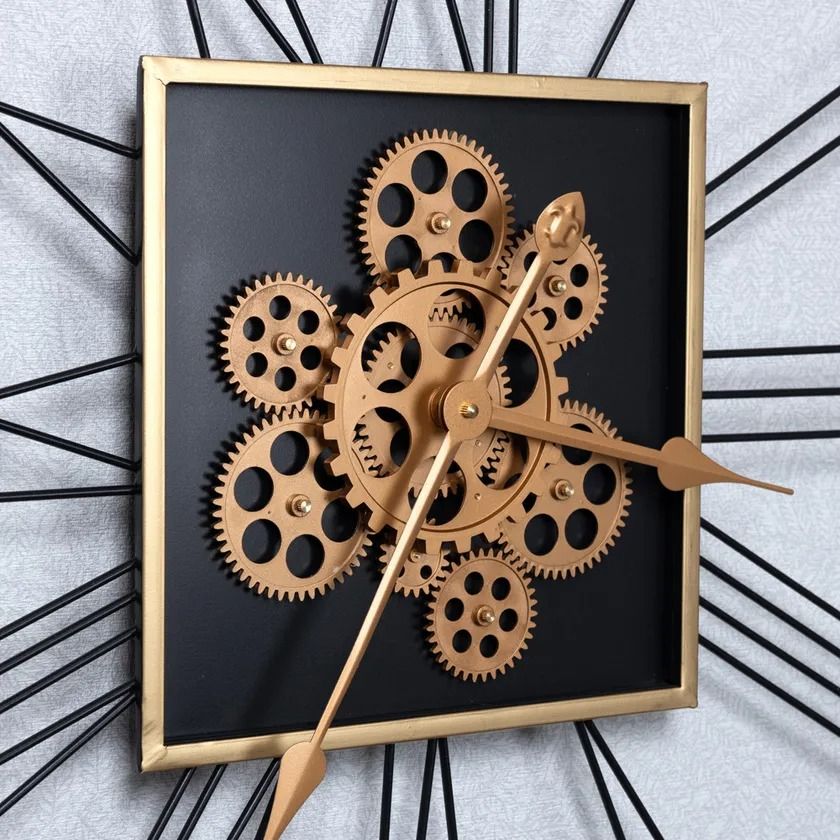 Robbs Wall Clock, Black - 60x60 cm