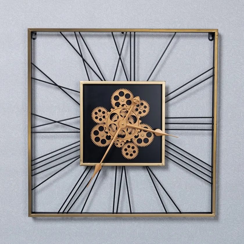 Robbs Wall Clock, Black - 60x60 cm