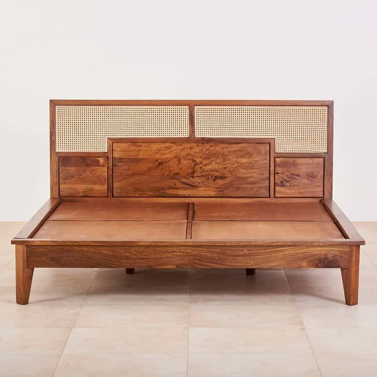 Cane Connection Acacia Wood King Bed - Brown