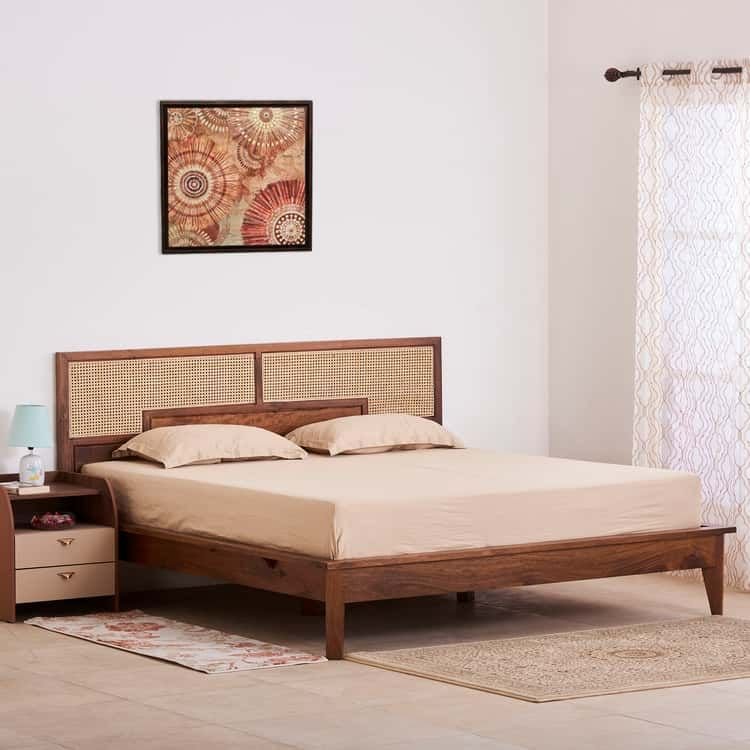 Cane Connection Acacia Wood King Bed - Brown
